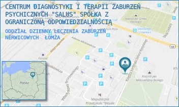 ODDZIAŁ DZIENNY LECZENIA ZABURZEŃ NERWICOWYCH - CENTRUM DIAGNOSTYKI I TERAPII ZABURZEŃ PSYCHICZNYCH "SALUS" SPÓŁKA Z OGRANICZONĄ ODPOWIEDZIALNOŚCIĄ - WYSZYŃSKIEGO 6,  ŁOMŻA