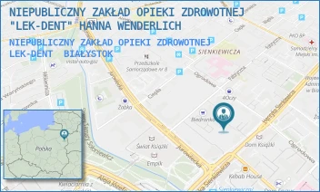NIEPUBLICZNY ZAKŁAD OPIEKI ZDROWOTNEJ LEK-DENT - NIEPUBLICZNY ZAKŁAD OPIEKI ZDROWOTNEJ "LEK-DENT" HANNA WENDERLICH - SIENKIEWICZA 53B/55,  BIAŁYSTOK