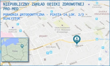 PORADNIA ORTODONTYCZNA - PIASTA 14 LOK. 2/3 - NIEPUBLICZNY ZAKŁAD OPIEKI ZDROWOTNEJ PRO-MED - PIASTA 14,  BIAŁYSTOK