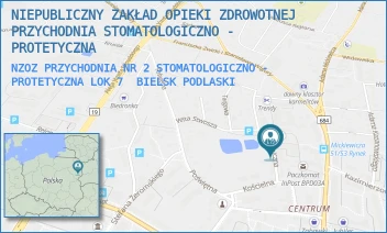 NZOZ PRZYCHODNIA NR 2 STOMATOLOGICZNO - PROTETYCZNA LOK 7 - NIEPUBLICZNY ZAKŁAD OPIEKI ZDROWOTNEJ PRZYCHODNIA STOMATOLOGICZNO - PROTETYCZNA - KRYNICZNA 8/7,  BIELSK PODLASKI