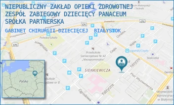 GABINET CHIRURGII DZIECIĘCEJ - NIEPUBLICZNY ZAKŁAD OPIEKI ZDROWOTNEJ ZESPÓŁ ZABIEGOWY DZIECIĘCY PANACEUM SPÓŁKA PARTNERSKA - FABRYCZNA 39,  BIAŁYSTOK