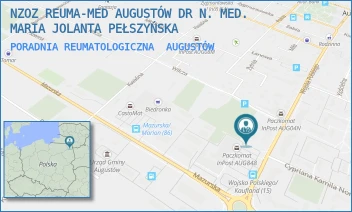 PORADNIA REUMATOLOGICZNA - NZOZ REUMA-MED AUGUSTÓW DR N. MED. MARIA JOLANTA PEŁSZYŃSKA - OWSIANA 1/3,  AUGUSTÓW