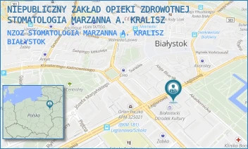 NZOZ STOMATOLOGIA MARZANNA A. KRALISZ - NIEPUBLICZNY ZAKŁAD OPIEKI ZDROWOTNEJ STOMATOLOGIA MARZANNA A. KRALISZ - LEGIONOWA 3/41,  BIAŁYSTOK