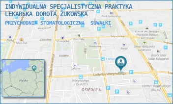 PRZYCHODNIA STOMATOLOGICZNA - INDYWIDUALNA SPECJALISTYCZNA PRAKTYKA LEKARSKA DOROTA ŻUKOWSKA - LUDWIKA WARYŃSKIEGO 27/21,  SUWAŁKI