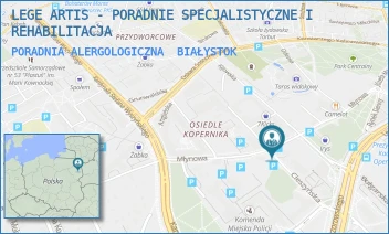 PORADNIA ALERGOLOGICZNA - LEGE ARTIS - PORADNIE SPECJALISTYCZNE I REHABILITACJA - MŁYNOWA 17,  BIAŁYSTOK