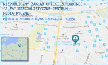 PORADNIA NEUROLOGICZNA DZIECIĘCA - NIEPUBLICZNY ZAKŁAD OPIEKI ZDROWOTNEJ "ALFA" SPECJALISTYCZNE CENTRUM PEDIATRYCZNE - SYBIRAKÓW 5/4 I 5,  ŁOMŻA