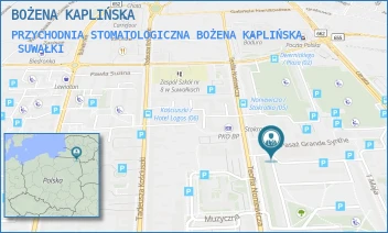 PRZYCHODNIA STOMATOLOGICZNA BOŻENA KAPLIŃSKA - BOŻENA KAPLIŃSKA - TEOFILA NONIEWICZA 42,  SUWAŁKI