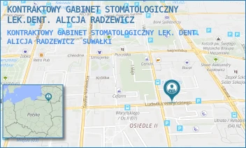 KONTRAKTOWY GABINET STOMATOLOGICZNY LEK. DENT. ALICJA RADZEWICZ - KONTRAKTOWY GABINET STOMATOLOGICZNY LEK.DENT. ALICJA RADZEWICZ - WARYŃSKIEGO 27,  SUWAŁKI