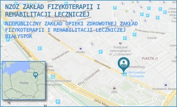 NIEPUBLICZNY ZAKŁAD OPIEKI ZDROWOTNEJ ZAKŁAD FIZYKOTERAPII I REHABILITACJI LECZNICZEJ - NZOZ ZAKŁAD FIZYKOTERAPII I REHABILITACJI LECZNICZEJ - WARSZAWSKA 79,  BIAŁYSTOK