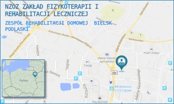 ZESPÓŁ REHABILITACJI DOMOWEJ - NZOZ ZAKŁAD FIZYKOTERAPII I REHABILITACJI LECZNICZEJ - ADAMA MICKIEWICZA 104,  BIELSK PODLASKI