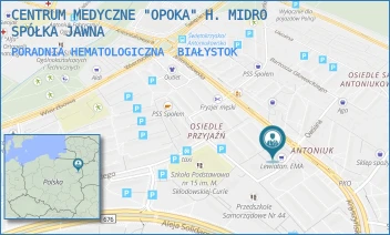 PORADNIA HEMATOLOGICZNA - CENTRUM MEDYCZNE "OPOKA" H. MIDRO SPÓŁKA JAWNA - ANTONIUKOWSKA 11,  BIAŁYSTOK