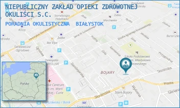 PORADNIA OKULISTYCZNA - NIEPUBLICZNY ZAKŁAD OPIEKI ZDROWOTNEJ OKULIŚCI S.C. - SŁONIMSKA 15/1,  BIAŁYSTOK