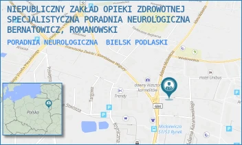 PORADNIA NEUROLOGICZNA - NIEPUBLICZNY ZAKŁAD OPIEKI ZDROWOTNEJ SPECJALISTYCZNA PORADNIA NEUROLOGICZNA BERNATOWICZ, ROMANOWSKI - MICKIEWICZA 108A,  BIELSK PODLASKI