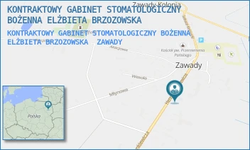 KONTRAKTOWY GABINET STOMATOLOGICZNY BOŻENNA ELŻBIETA BRZOZOWSKA - KONTRAKTOWY GABINET STOMATOLOGICZNY  BOŻENNA ELŻBIETA BRZOZOWSKA - SIENKIEWICZA 7/1,  ZAWADY