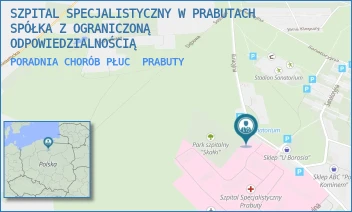 PORADNIA CHORÓB PŁUC - SZPITAL SPECJALISTYCZNY W PRABUTACH SPÓŁKA Z OGRANICZONĄ ODPOWIEDZIALNOŚCIĄ - UL. KURACYJNA 30,  PRABUTY