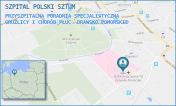 PRZYSZPITALNA PORADNIA SPECJALISTYCZNA GRUŹLICY I CHORÓB PŁUC - SZPITAL POLSKI SZTUM - B. CHROBREGO 4,  DRAWSKO POMORSKIE