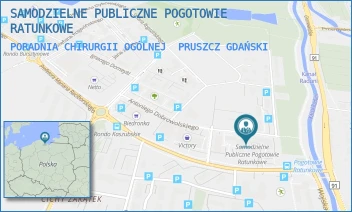 PORADNIA CHIRURGII OGÓLNEJ - SAMODZIELNE PUBLICZNE POGOTOWIE RATUNKOWE - UL. PROF. MARIANA RACIBORSKIEGO 2A,  PRUSZCZ GDAŃSKI