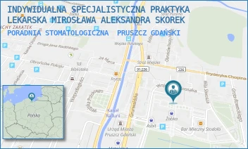 PORADNIA STOMATOLOGICZNA - INDYWIDUALNA SPECJALISTYCZNA PRAKTYKA LEKARSKA MIROSŁAWA ALEKSANDRA SKOREK - WALĄGA 3/1A,  PRUSZCZ GDAŃSKI