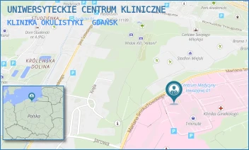 KLINIKA OKULISTYKI - UNIWERSYTECKIE CENTRUM KLINICZNE - UL. MARIANA SMOLUCHOWSKIEGO 17,  GDAŃSK
