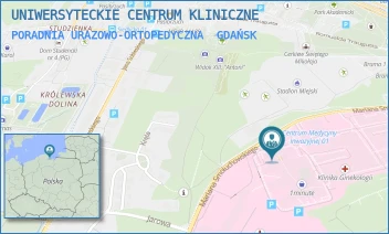 PORADNIA URAZOWO-ORTOPEDYCZNA - UNIWERSYTECKIE CENTRUM KLINICZNE - UL. MARIANA SMOLUCHOWSKIEGO 17,  GDAŃSK