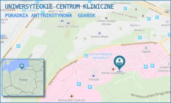PORADNIA ANTYNIKOTYNOWA - UNIWERSYTECKIE CENTRUM KLINICZNE - UL. MARIANA SMOLUCHOWSKIEGO 17,  GDAŃSK