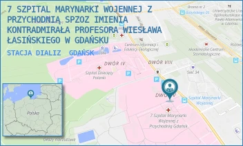 STACJA DIALIZ - 7 SZPITAL MARYNARKI WOJENNEJ Z PRZYCHODNIĄ SPZOZ IMIENIA KONTRADMIRAŁA PROFESORA WIESŁAWA ŁASIŃSKIEGO W GDAŃSKU - UL. POLANKI 117,  GDAŃSK