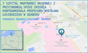 PORADNIA REHABILITACYJNA - 7 SZPITAL MARYNARKI WOJENNEJ Z PRZYCHODNIĄ SPZOZ IMIENIA KONTRADMIRAŁA PROFESORA WIESŁAWA ŁASIŃSKIEGO W GDAŃSKU - UL. POLANKI 117,  GDAŃSK