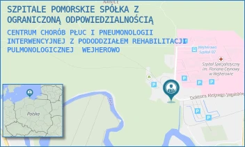 CENTRUM CHORÓB PŁUC I PNEUMONOLOGII INTERWENCYJNEJ Z PODODDZIAŁEM REHABILITACJI PULMONOLOGICZNEJ - SZPITALE POMORSKIE SPÓŁKA Z OGRANICZONĄ ODPOWIEDZIALNOŚCIĄ - UL. DR. ALOJZEGO JAGALSKIEGO 10,  WEJHEROWO
