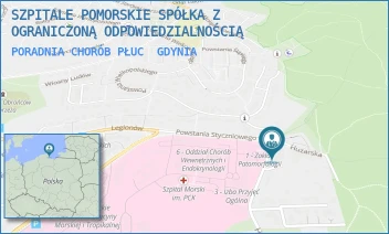 PORADNIA CHORÓB PŁUC - SZPITALE POMORSKIE SPÓŁKA Z OGRANICZONĄ ODPOWIEDZIALNOŚCIĄ - UL. HUZARSKA 1,  GDYNIA