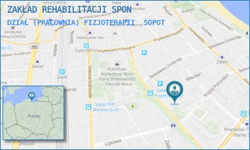 DZIAŁ (PRACOWNIA) FIZJOTERAPII - ZAKŁAD REHABILITACJI SPON - UL. KSIĄŻĄT POMORSKICH 16-18,  SOPOT