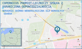 PORADNIA SKÓRNO-WENEROLOGICZNA DLA DOROSŁYCH - COPERNICUS PODMIOT LECZNICZY SPÓŁKA Z OGRANICZONĄ ODPOWIEDZIALNOŚCIĄ - UL. POWSTAŃCÓW WARSZAWSKICH 1-2,  GDAŃSK