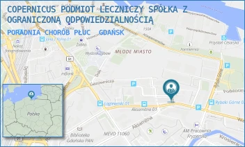 PORADNIA CHORÓB PŁUC - COPERNICUS PODMIOT LECZNICZY SPÓŁKA Z OGRANICZONĄ ODPOWIEDZIALNOŚCIĄ - UL. WAŁOWA 27,  GDAŃSK
