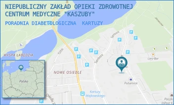 PORADNIA DIABETOLOGICZNA - NIEPUBLICZNY ZAKŁAD OPIEKI ZDROWOTNEJ CENTRUM MEDYCZNE "KASZUBY" - UL. MŚCIWOJA II 9,  KARTUZY