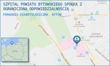 PORADNIA DIABETOLOGICZNA - SZPITAL POWIATU BYTOWSKIEGO SPÓŁKA Z OGRANICZONĄ ODPOWIEDZIALNOŚCIĄ - UL. LĘBORSKA 13,  BYTÓW