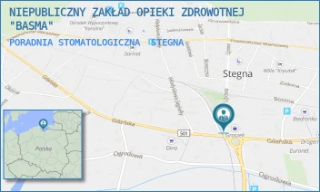 PORADNIA STOMATOLOGICZNA - NIEPUBLICZNY ZAKŁAD OPIEKI ZDROWOTNEJ "BASMA" - UL. GDAŃSKA 66,  STEGNA