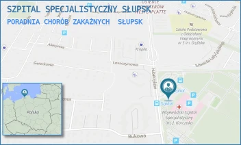 PORADNIA CHORÓB ZAKAŹNYCH - WOJEWÓDZKI SZPITAL SPECJALISTYCZNY IM. JANUSZA KORCZAKA W SŁUPSKU SPÓŁKA Z OGRANICZONĄ ODPOWIEDZIALNOŚCIĄ - UL. HUBALCZYKÓW 1,  SŁUPSK