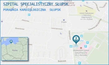 PORADNIA KARDIOLOGICZNA - WOJEWÓDZKI SZPITAL SPECJALISTYCZNY IM. JANUSZA KORCZAKA W SŁUPSKU SPÓŁKA Z OGRANICZONĄ ODPOWIEDZIALNOŚCIĄ - UL. HUBALCZYKÓW 1,  SŁUPSK