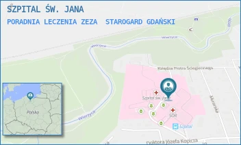 PORADNIA LECZENIA ZEZA - SZPITAL ŚW. JANA - UL. DR JÓZEFA BALEWSKIEGO 1,  STAROGARD GDAŃSKI