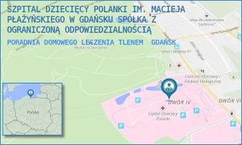 PORADNIA DOMOWEGO LECZENIA TLENEM - SZPITAL DZIECIĘCY POLANKI IM. MACIEJA PŁAŻYŃSKIEGO W GDAŃSKU SPÓŁKA Z OGRANICZONĄ ODPOWIEDZIALNOŚCIĄ - UL. POLANKI 119,  GDAŃSK
