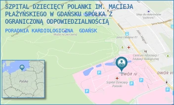 PORADNIA KARDIOLOGICZNA - SZPITAL DZIECIĘCY POLANKI IM. MACIEJA PŁAŻYŃSKIEGO W GDAŃSKU SPÓŁKA Z OGRANICZONĄ ODPOWIEDZIALNOŚCIĄ - UL. POLANKI 119,  GDAŃSK
