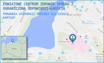 PORADNIA CHIRURGII OGÓLNEJ DLA DZIECI - POWIATOWE CENTRUM ZDROWIA SPÓŁKA Z OGRANICZONĄ ODPOWIEDZIALNOŚCIĄ - UL. FLORIANA CEYNOWY 7,  KARTUZY
