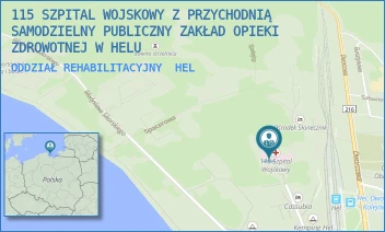 ODDZIAŁ REHABILITACYJNY - 115 SZPITAL WOJSKOWY Z PRZYCHODNIĄ SAMODZIELNY PUBLICZNY ZAKŁAD OPIEKI ZDROWOTNEJ W HELU - UL. BOCZNA 10,  HEL