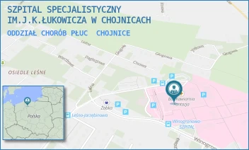 ODDZIAŁ CHORÓB PŁUC - SZPITAL SPECJALISTYCZNY IM.J.K.ŁUKOWICZA W CHOJNICACH - UL. LEŚNA 10,  CHOJNICE