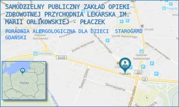 PORADNIA ALERGOLOGICZNA DLA DZIECI - SAMODZIELNY PUBLICZNY ZAKŁAD OPIEKI ZDROWOTNEJ PRZYCHODNIA LEKARSKA IM. MARII ORLIKOWSKIEJ - PŁACZEK - UL. ALEJA WOJSKA POLSKIEGO 27A,  STAROGARD GDAŃSKI