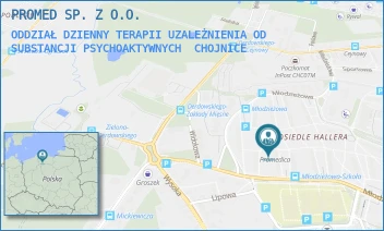 ODDZIAŁ DZIENNY TERAPII UZALEŻNIENIA OD SUBSTANCJI PSYCHOAKTYWNYCH - PROMED SP. Z O.O. - UL. MŁODZIEŻOWA 21A,  CHOJNICE