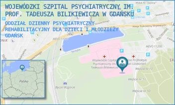ODDZIAŁ DZIENNY PSYCHIATRYCZNY REHABILITACYJNY DLA DZIECI I MŁODZIEŻY - WOJEWÓDZKI SZPITAL PSYCHIATRYCZNY IM. PROF. TADEUSZA BILIKIEWICZA W GDAŃSKU - UL. SREBRNIKI 11,  GDAŃSK