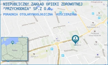 PORADNIA OTOLARYNGOLOGICZNA - NIEPUBLICZNY ZAKŁAD OPIEKI ZDROWOTNEJ "PRZYCHODNIA" SP.Z O.O. - UL. MARII SKŁODOWSKIEJ-CURIE 7,  KOŚCIERZYNA