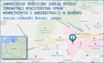 ODDZIAŁ CHIRURGII OGÓLNEJ - SAMODZIELNY PUBLICZNY ZAKŁAD OPIEKI ZDROWOTNEJ MINISTERSTWA SPRAW WEWNĘTRZNYCH I ADMINISTRACJI W GDAŃSKU - UL. KARTUSKA 4/6,  GDAŃSK