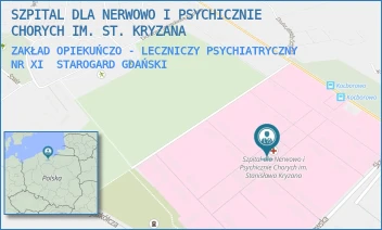 ZAKŁAD OPIEKUŃCZO - LECZNICZY PSYCHIATRYCZNY NR XI - SZPITAL DLA NERWOWO I PSYCHICZNIE CHORYCH IM. ST. KRYZANA - UL. SKARSZEWSKA 7,  STAROGARD GDAŃSKI