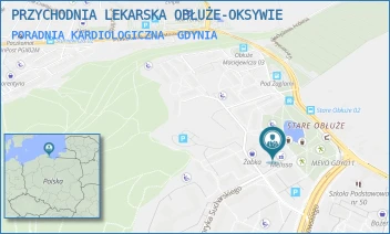 PORADNIA KARDIOLOGICZNA - PRZYCHODNIA LEKARSKA OBŁUŻE-OKSYWIE - UL. MJR. HENRYKA SUCHARSKIEGO 2,  GDYNIA